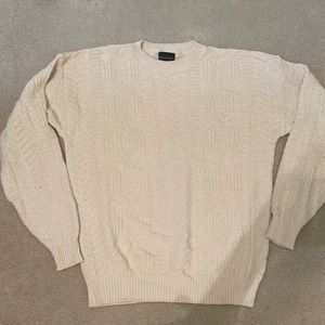 Cotton fisherman knit sweater